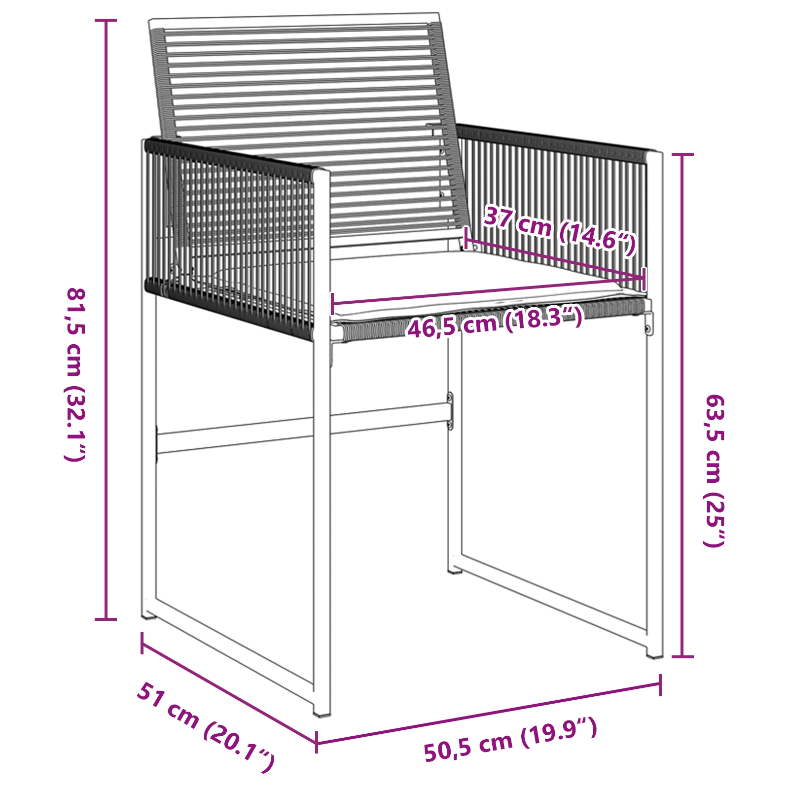 3379326 10 Set de Dining Grădină Negru cu Perne din Rattan Poli Set de Dining Grădină Negru cu Perne din Rattan Poli - imagine 10