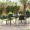 3379331 1 Set de masă pentru grădină 5 pcs Negru Rattan poli 3379331 1