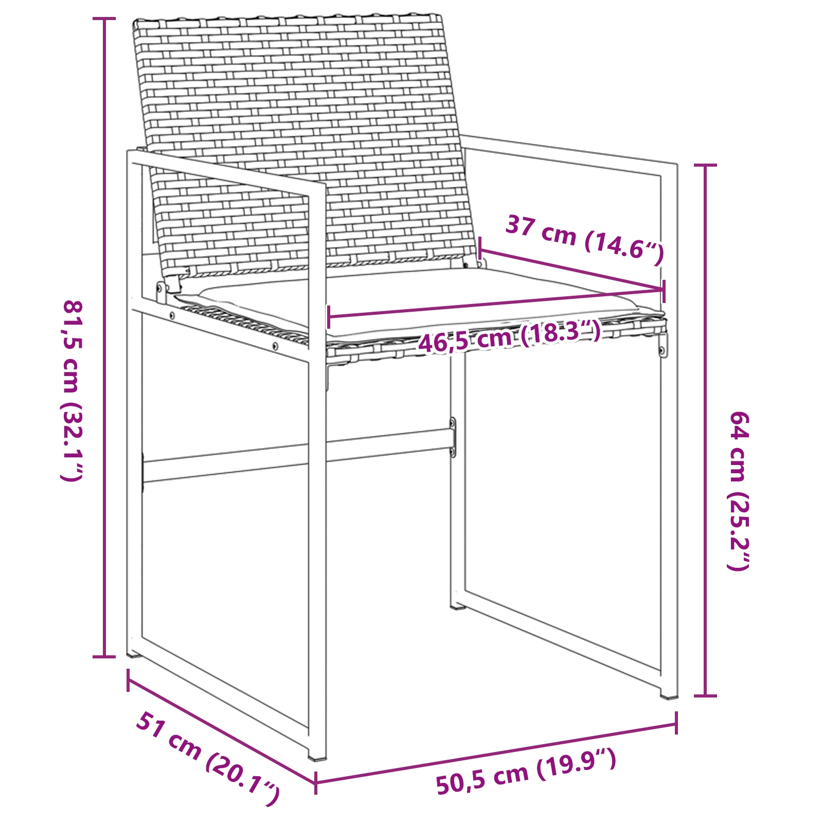 3379332 10 Set de Dining de Grădină cu 9 Piese și Perne Negru Rattan Polimer Set de Dining de Grădină cu 9 Piese și Perne Negru Rattan Polimer - imagine 10