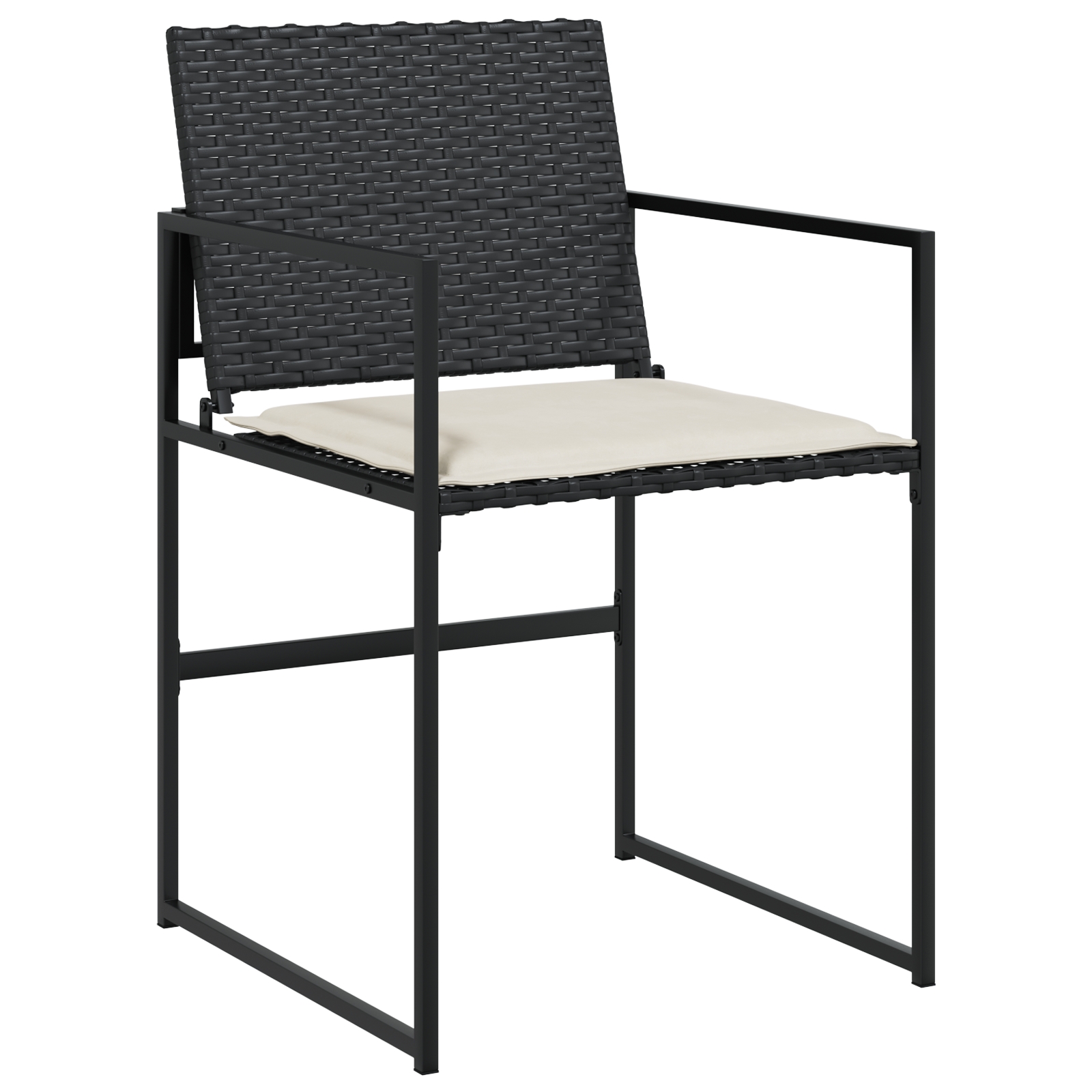 3379332 6 Set de Dining de Grădină cu 9 Piese și Perne Negru Rattan Polimer Set de Dining de Grădină cu 9 Piese și Perne Negru Rattan Polimer - imagine 6