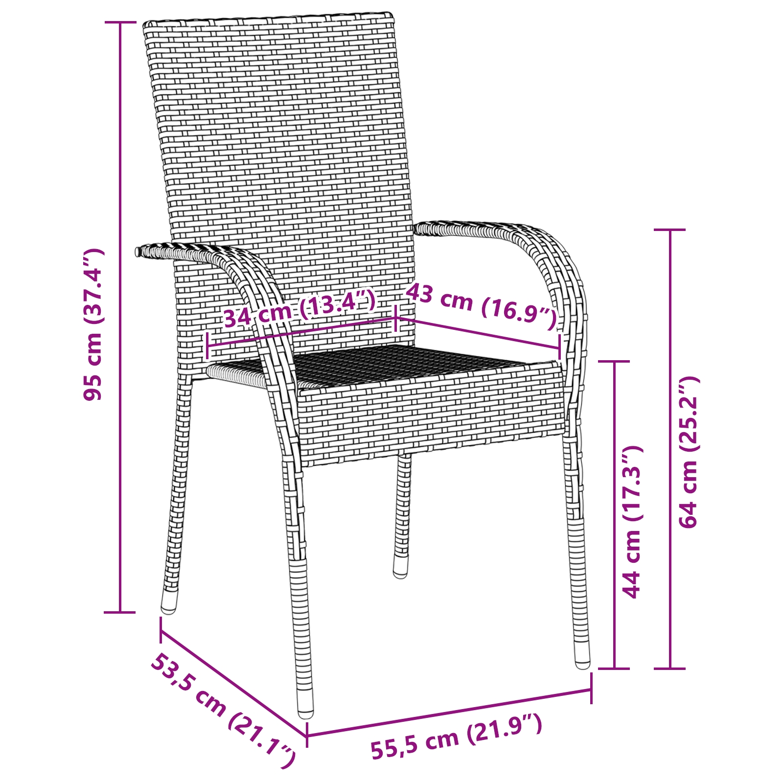 3379407 10 Set de dining pentru grădină 5 piese Negru Poliratan Set de dining pentru grădină 5 piese Negru Poliratan - imagine 10