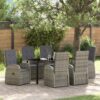3379496 1 Set de dining de grădină cu perne Gri Rattan Polimerizat 3379496 1