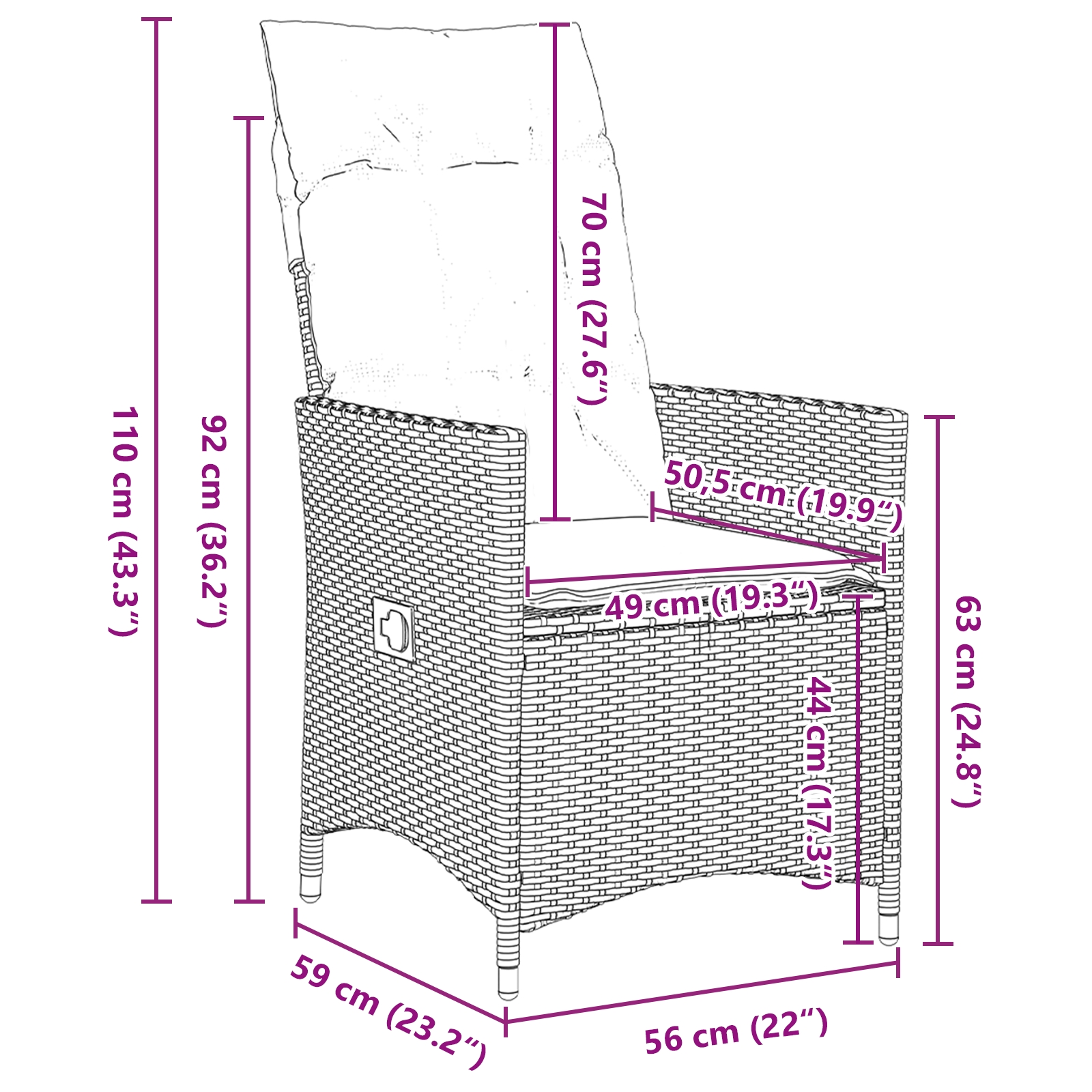 3379599 10 Set de masă pentru grădină 5 pcs Gri poliratan Set de masă pentru grădină 5 pcs Gri poliratan - imagine 10