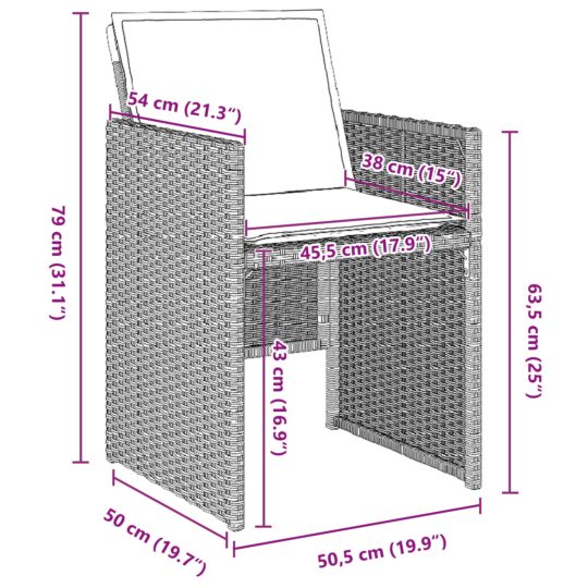 3379962 10 Set de masă pentru grădină 5 pcs Gri deschis Rattan poli 3379962 10