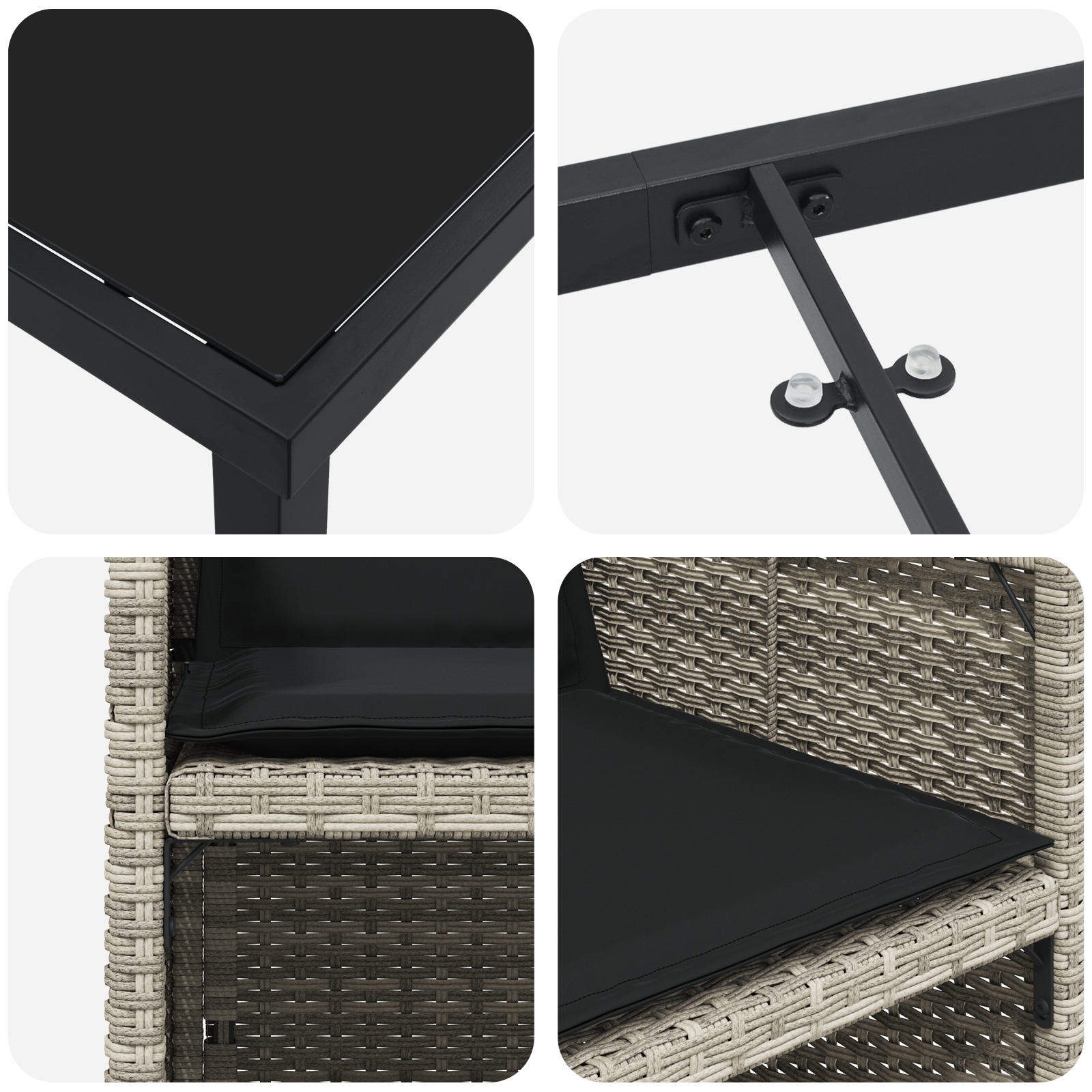 3379963 9 Set de Dining pentru Grădină cu 9 Piese și Perne Gri deschis din Ratan Polimeric Set de Dining pentru Grădină cu 9 Piese și Perne Gri deschis din Ratan Polimeric - imagine 9