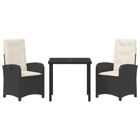 3380253 7 Set de masă pentru grădină 3 pcs Negru poliratan 3380253 7