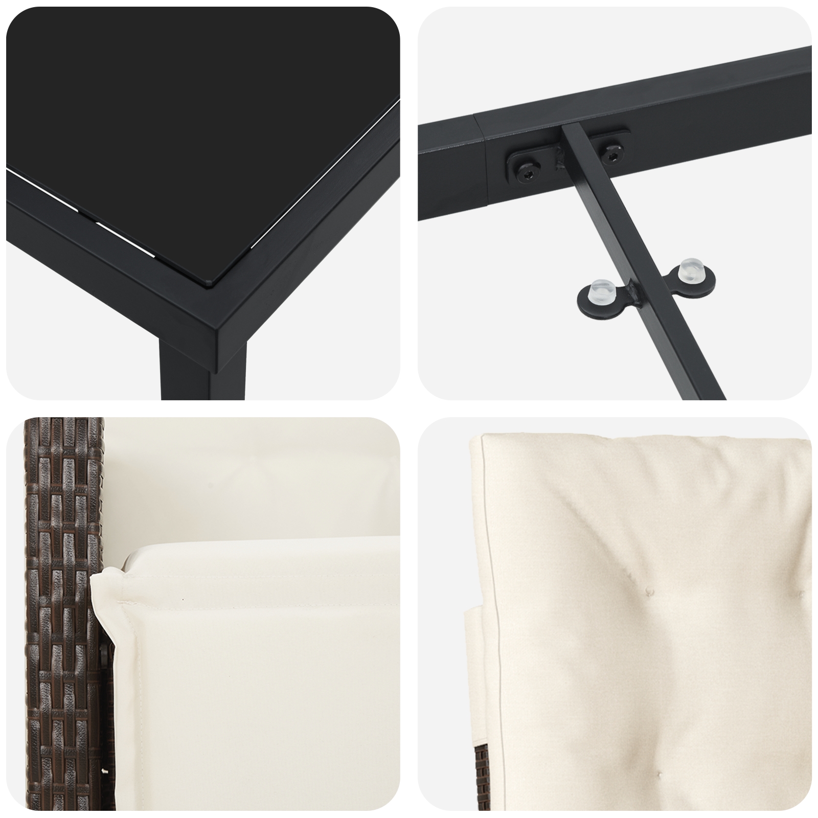 3380322 9 Set de Masă pentru Grădină cu 9 Piese cu Perne, Maro, Ratan PE Set de Masă pentru Grădină cu 9 Piese cu Perne, Maro, Ratan PE - imagine 9