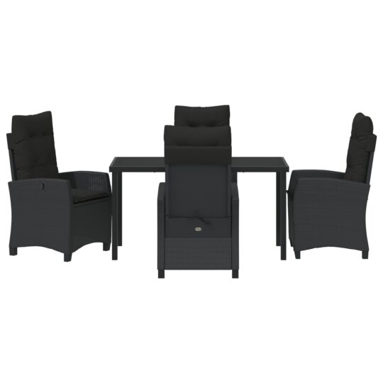 3380374 7 Set de masă pentru grădină 5 pcs Negru poliratan 3380374 7