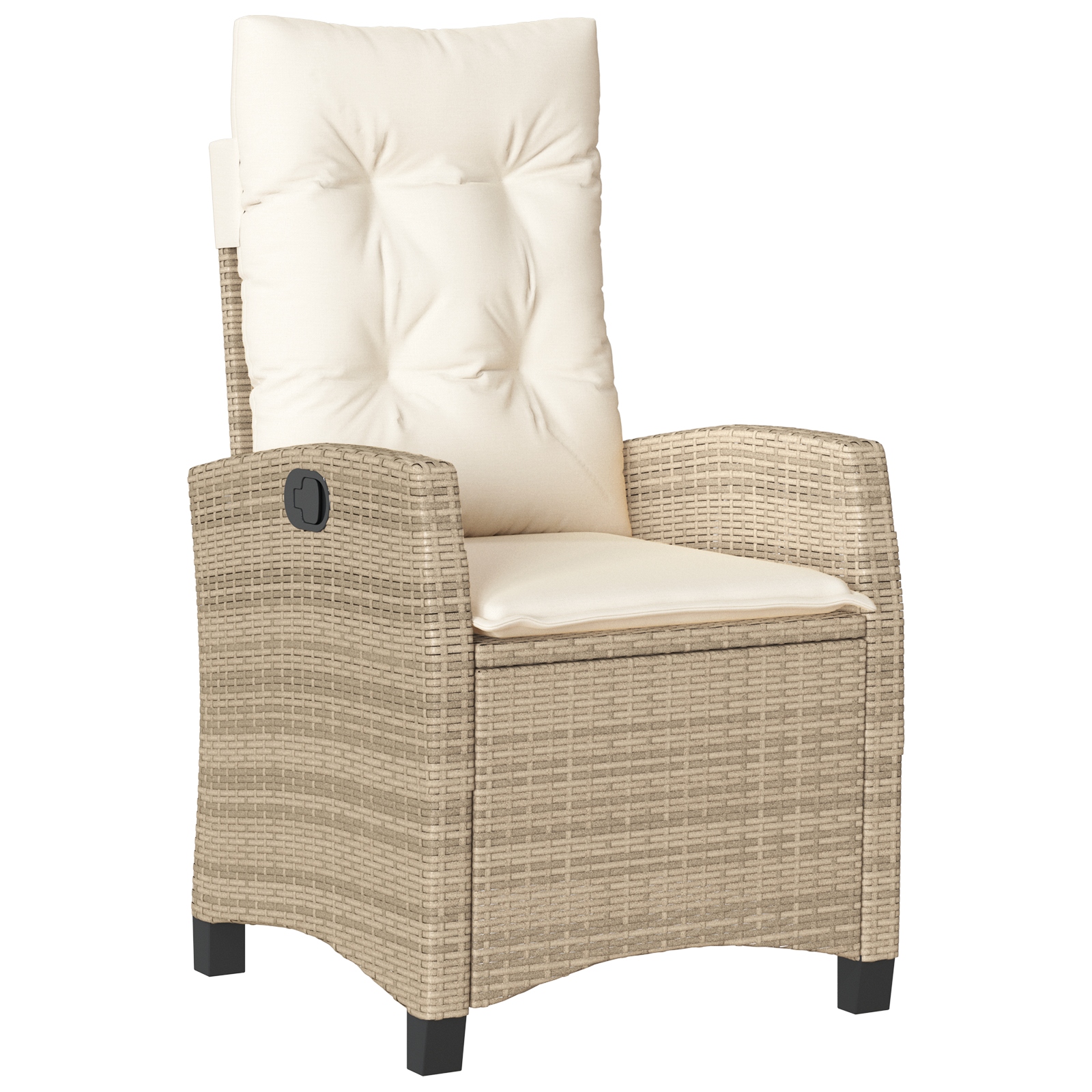 3380399 6 Set de mese de grădină de 9 piese cu perne bej din rattan poli Set de mese de grădină de 9 piese cu perne bej din rattan poli - imagine 6