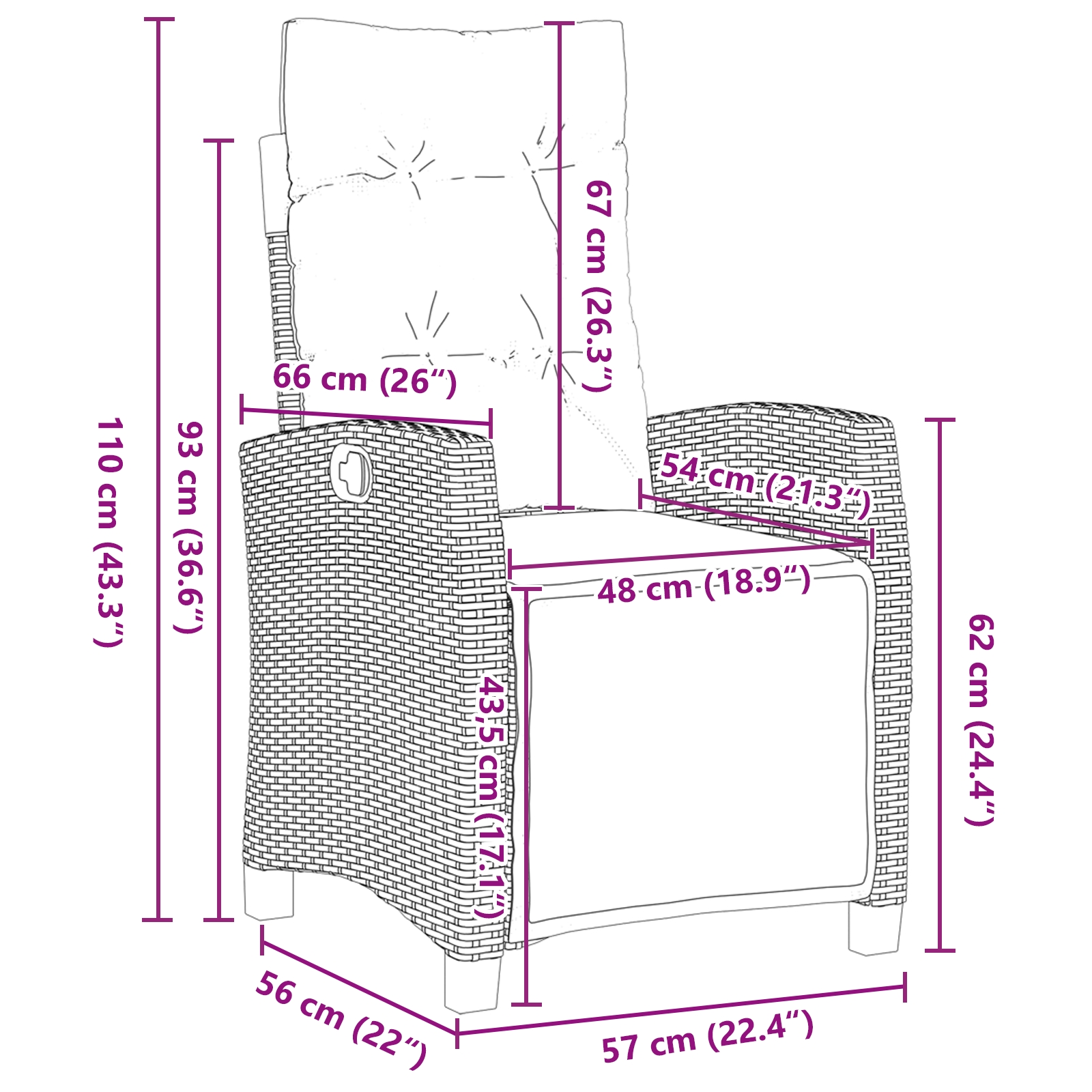 3380455 10 Set de Dining de Grădină 9 Piese Bej Ratan Polimer Set de Dining de Grădină 9 Piese Bej Ratan Polimer - imagine 10