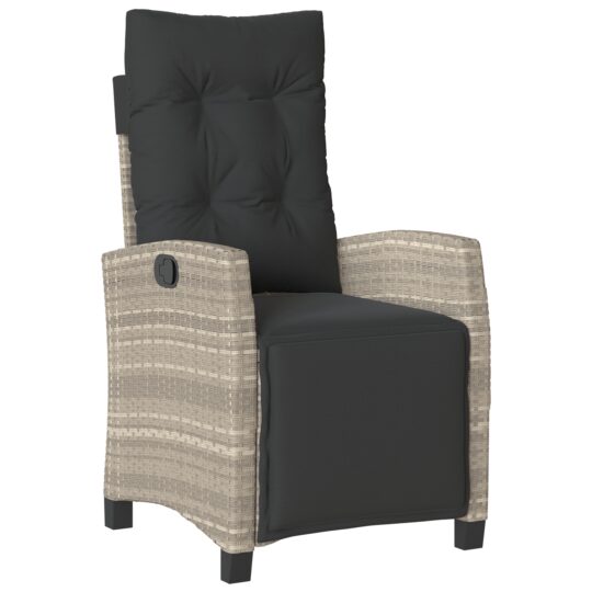 3380456 6 Set de masă pentru grădină 3 pcs Gri deschis poliratan 3380456 6