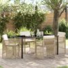 3380663 1 Set de masă pentru grădină 5 pcs Bej Rattan poli 3380663 1