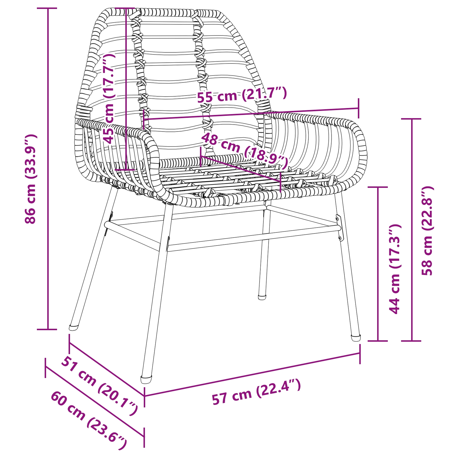 3380854 10 Set de mese de grădină 9 Piese Maro Ratan Poly Set de mese de grădină 9 Piese Maro Ratan Poly - imagine 10