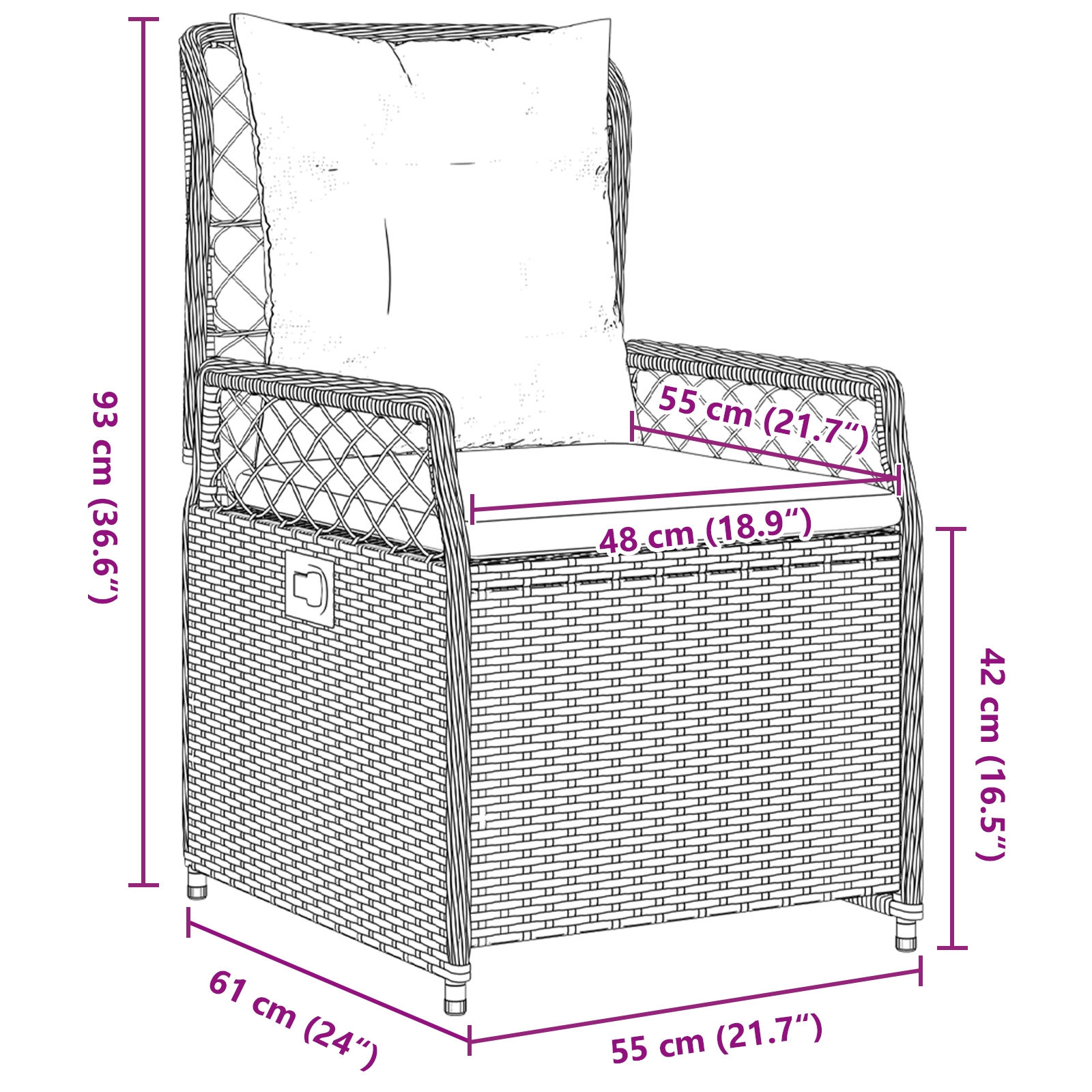 Set de masă pentru grădină 5 pcs Gri poliratan - imagine 10