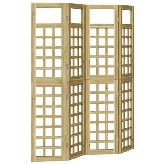 Alternative view of Paravan de intimitate Manual 4 pcs Maro 160 x 180 cm