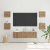 3393143 1 Set comodă TV Pe perete 6 pcs stejar artizanal 60 x 30 x 30 cm 3393143 1
