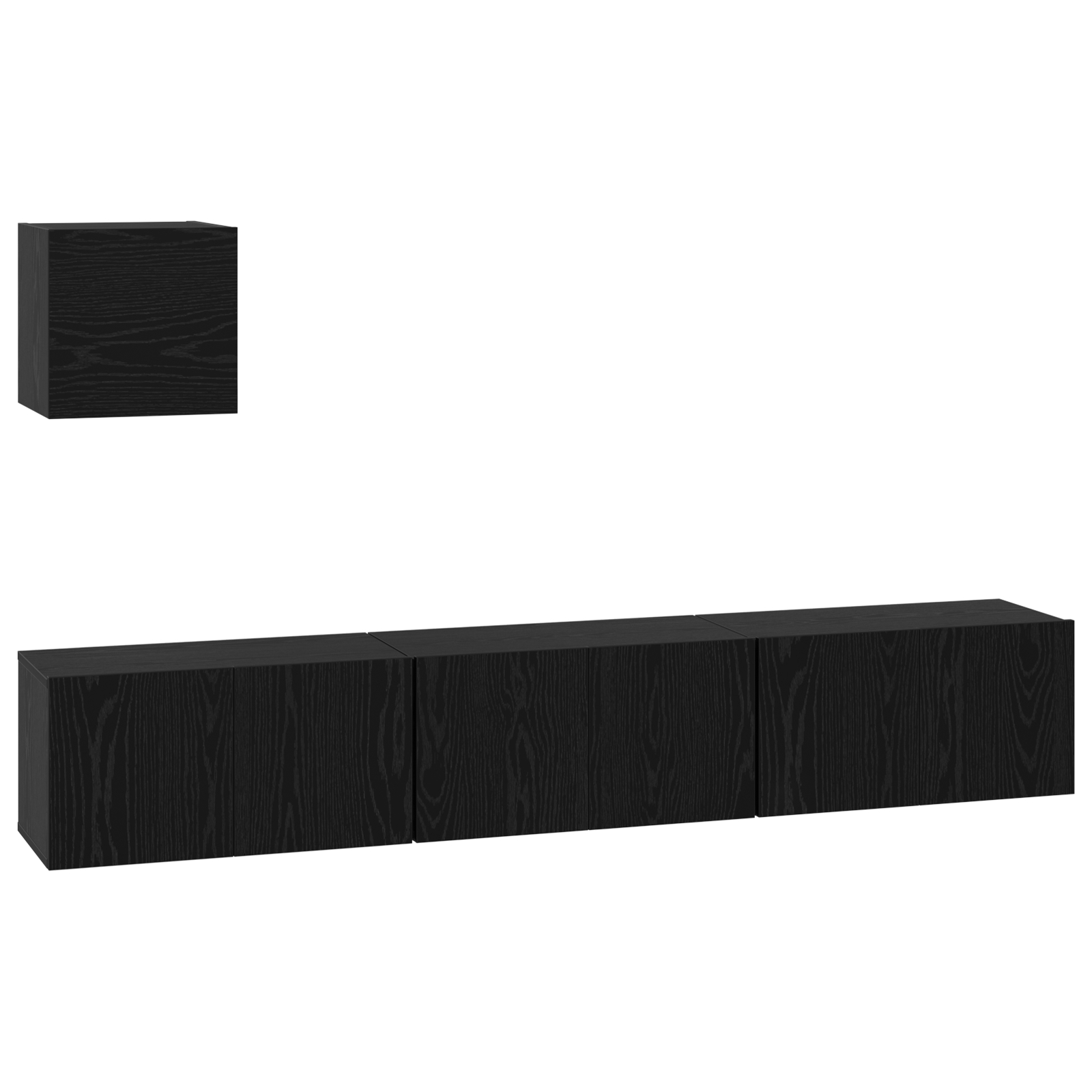 3393148 2 Set comodă TV 4 pcs Stejar negru 60 x 30 x 30 cm Lemn compozit Set comodă TV 4 pcs Stejar negru 60 x 30 x 30 cm Lemn compozit - imagine 2