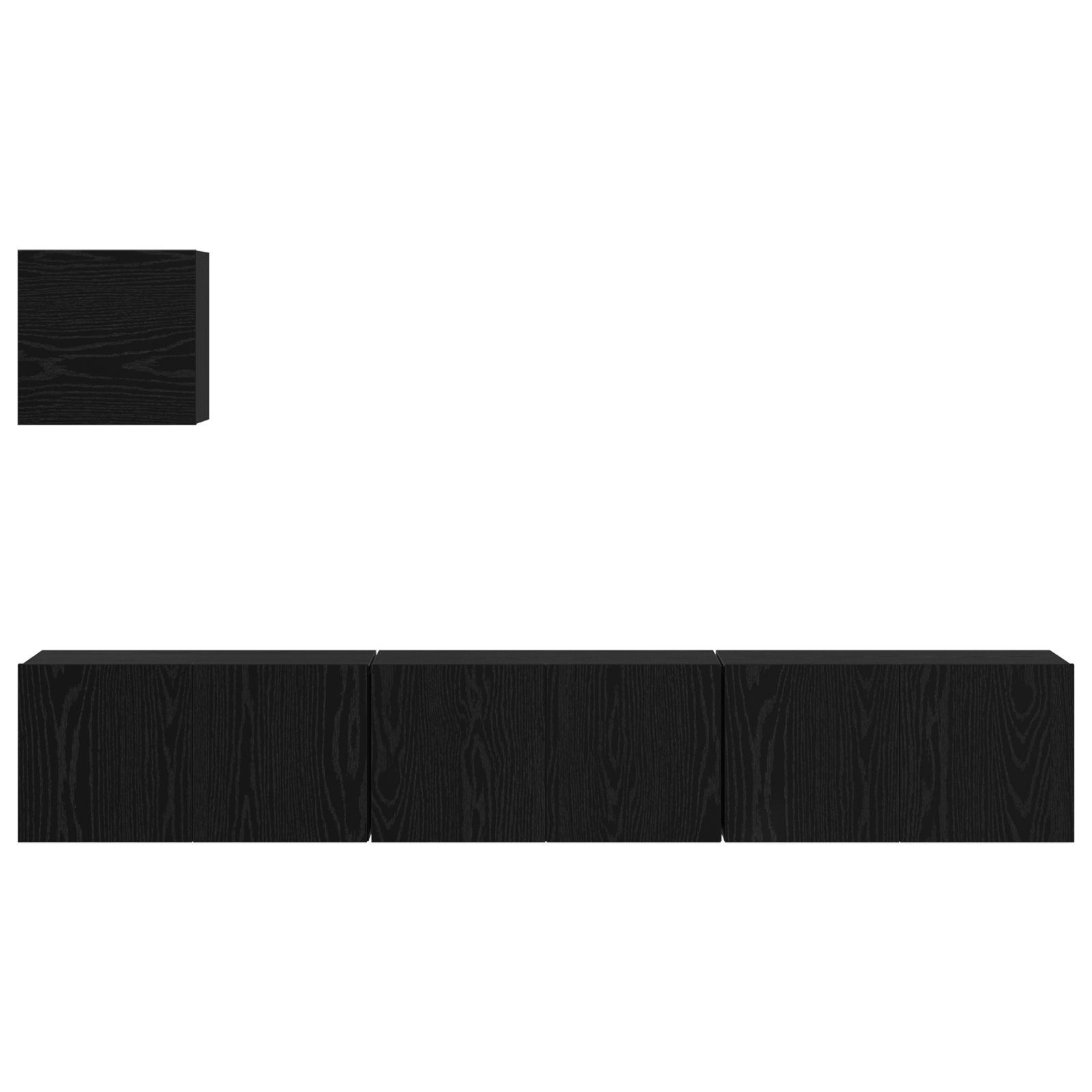3393148 8 Set comodă TV 4 pcs Stejar negru 60 x 30 x 30 cm Lemn compozit Set comodă TV 4 pcs Stejar negru 60 x 30 x 30 cm Lemn compozit - imagine 8