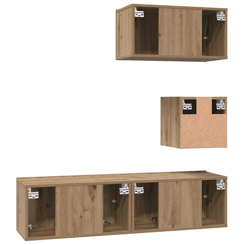 3393149 9 Set comodă TV Pe perete 4 pcs stejar artizanal 60 x 30 x 30 cm Set comodă TV Pe perete 4 pcs stejar artizanal 60 x 30 x 30 cm - imagine 9