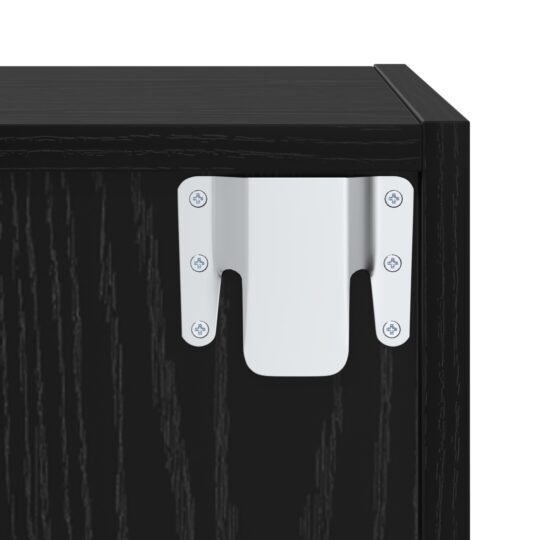 3393223 9 Set comodă TV Pe perete 4 pcs Stejar negru 37 x 37 x 142.5 cm 3393223 9