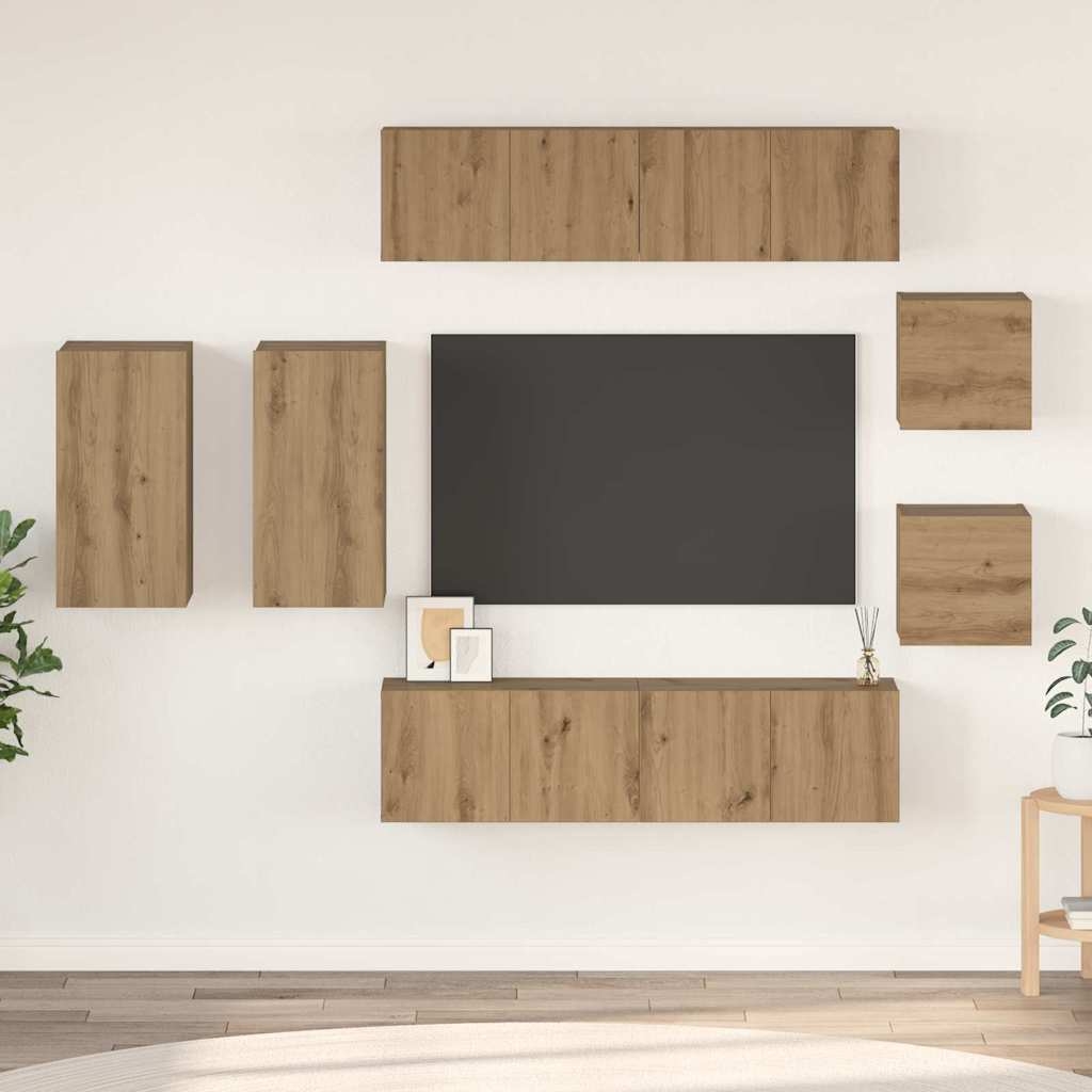 3393281 1 Set comodă TV 8 pcs stejar artizanal 30.5 x 30 x 60 cm Set comodă TV 8 pcs stejar artizanal 30.5 x 30 x 60 cm