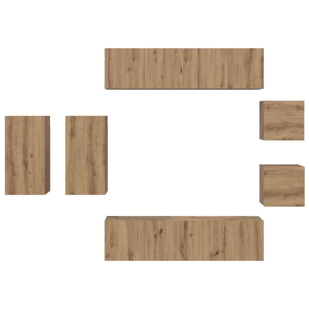 3393281 8 Set comodă TV 8 pcs stejar artizanal 30.5 x 30 x 60 cm Set comodă TV 8 pcs stejar artizanal 30.5 x 30 x 60 cm - imagine 8