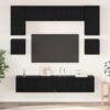 3393334 1 Set comodă TV 8 pcs Stejar negru 80 x 30 x 30 cm Lemn compozit 3393334 1