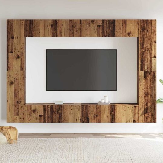 3393342 4 Set comodă TV 8 pcs Lemn vechi 100 x 30 x 30 cm Lemn compozit 3393342 4