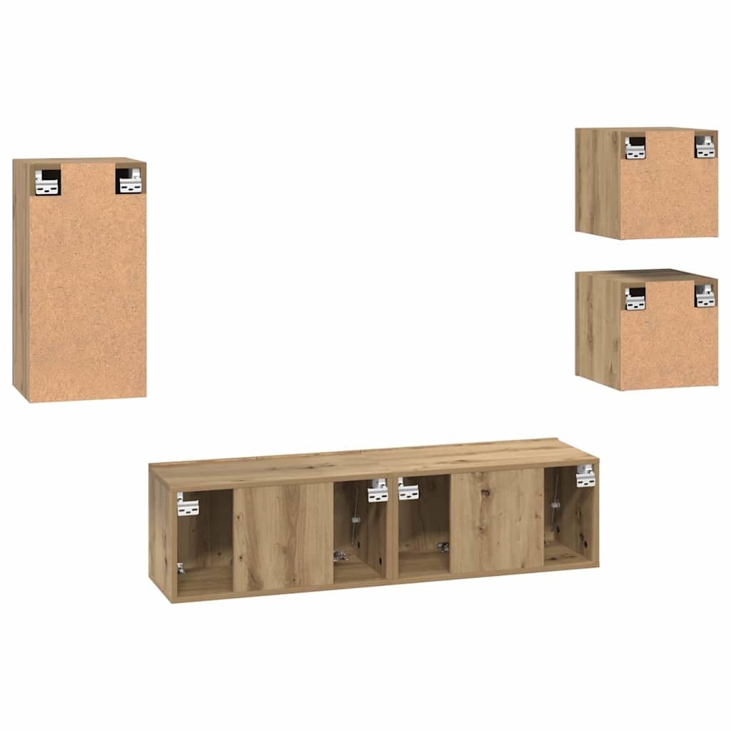 3393350 10 Set Cabinet TV 5 pcs stejar artizanal 30.5 x 30 x 60 cm Set Cabinet TV 5 pcs stejar artizanal 30.5 x 30 x 60 cm - imagine 10