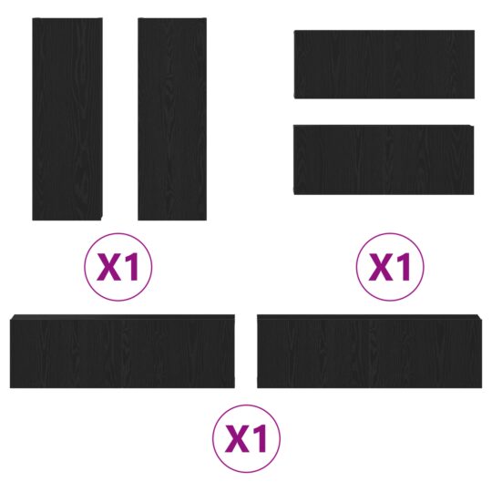 3393358 6 Set TV 6 Piese - Finisaj Lemn Vechi 3393358 6