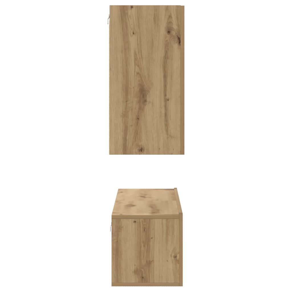 3393374 8 Set comodă TV Pe perete 4 pcs stejar artizanal 60 x 30 x 30 cm Set comodă TV Pe perete 4 pcs stejar artizanal 60 x 30 x 30 cm - imagine 8