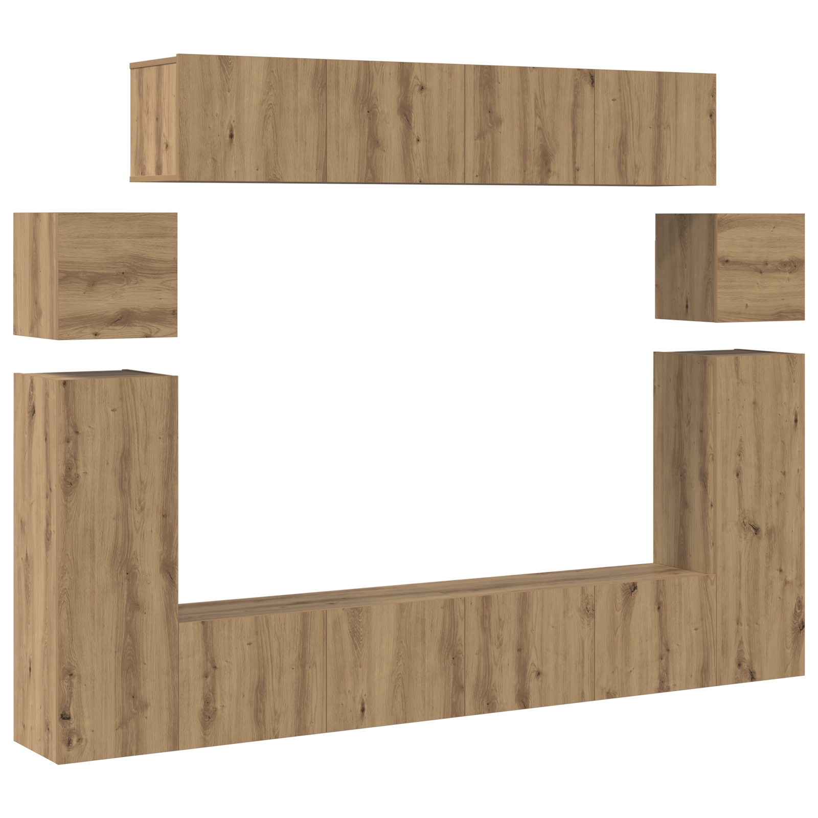 3393389 2 Cabinet TV 8 pcs Maro 30.5 x 30 x 90 cm Lemn compozit Cabinet TV 8 pcs Maro 30.5 x 30 x 90 cm Lemn compozit - imagine 2