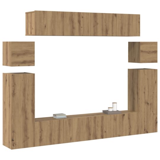 3393389 3 Cabinet TV 8 pcs Maro 30.5 x 30 x 90 cm Lemn compozit 3393389 3