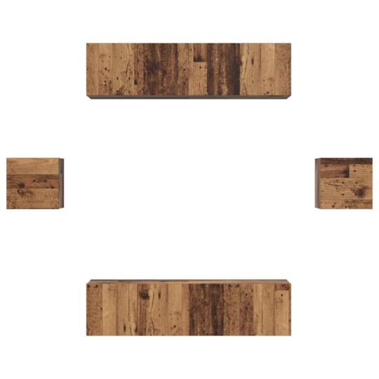 3393399 7 Set comodă TV 6 pcs Lemn vechi 60 x 30 x 30 cm Lemn compozit 3393399 7