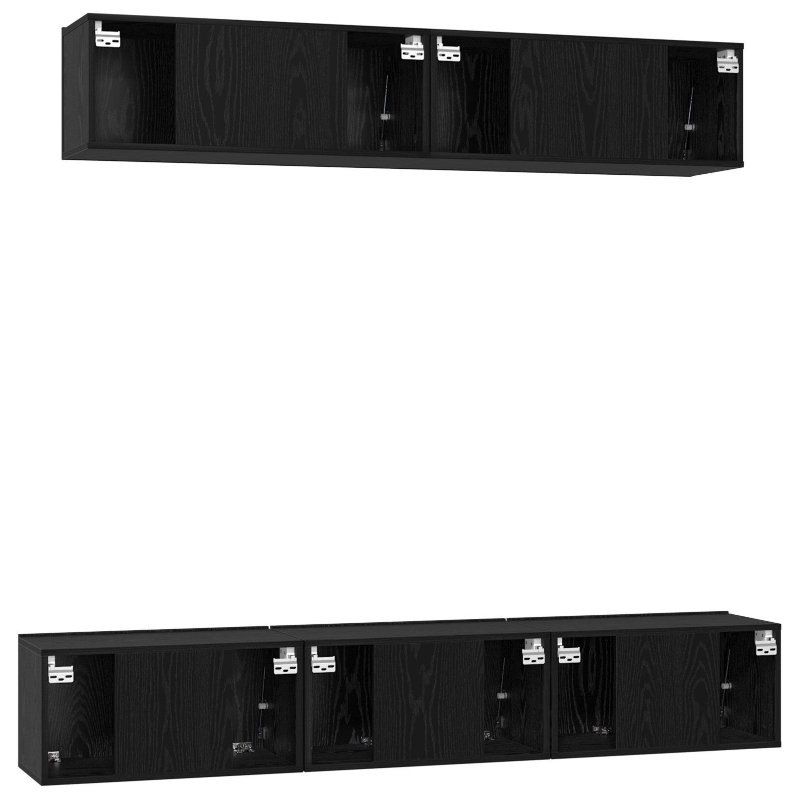 3393406 10 Set comodă TV 5 pcs Stejar Negru Mediu 80 x 30 x 30.5 cm Set comodă TV 5 pcs Stejar Negru Mediu 80 x 30 x 30.5 cm - imagine 10