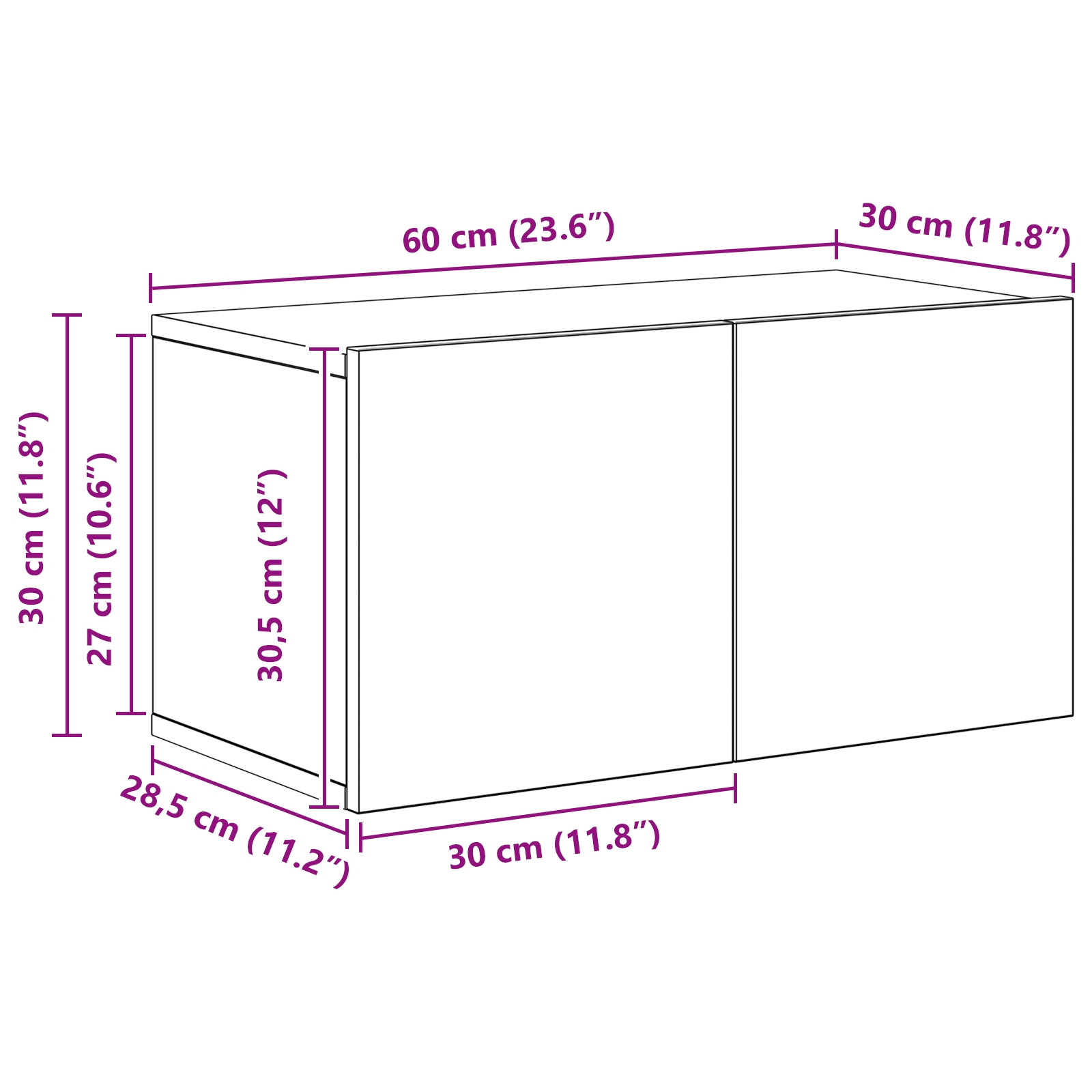 3393406 13 Set comodă TV 5 pcs Stejar Negru Mediu 80 x 30 x 30.5 cm Set comodă TV 5 pcs Stejar Negru Mediu 80 x 30 x 30.5 cm - imagine 13