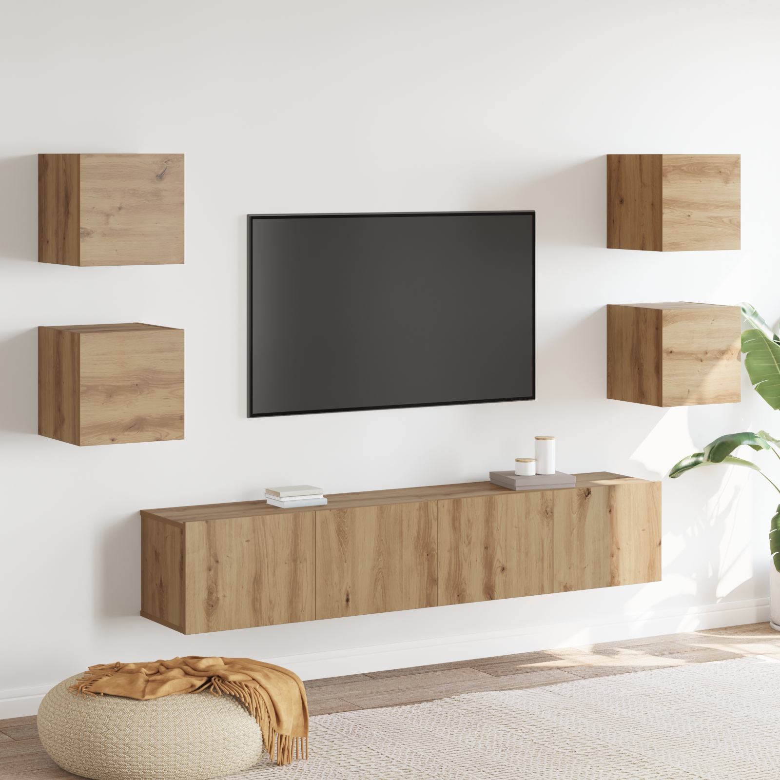 3393419 1 Cabinet TV 6 pcs Maro 160 x 30 x 30 cm Lemn compozit Cabinet TV 6 pcs Maro 160 x 30 x 30 cm Lemn compozit