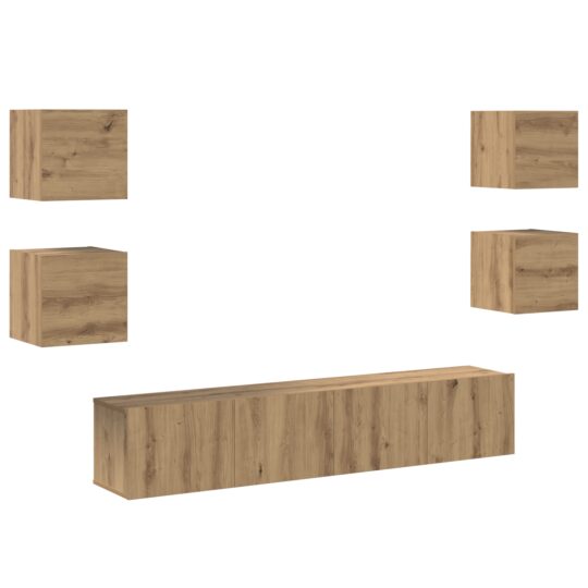 3393419 2 Cabinet TV 6 pcs Maro 160 x 30 x 30 cm Lemn compozit 3393419 2