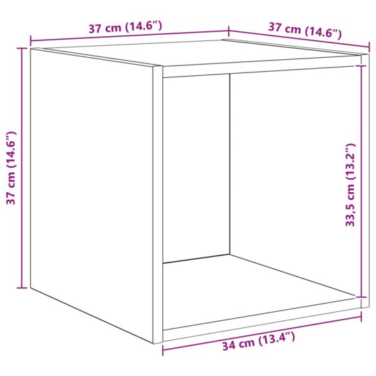 3393421 10 Set comodă TV Pe perete 4 pcs Stejar negru 37 x 37 x 142.5 cm 3393421 10