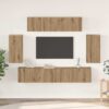 3393434 1 Set Dulapuri TV 6 pcs stejar artizanal 80 x 30 x 30 cm 3393434 1