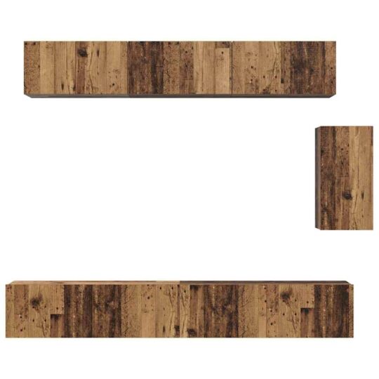 3393441 8 Set comodă TV 6 pcs Lemn vechi 100 x 30 x 30 cm Lemn compozit 3393441 8