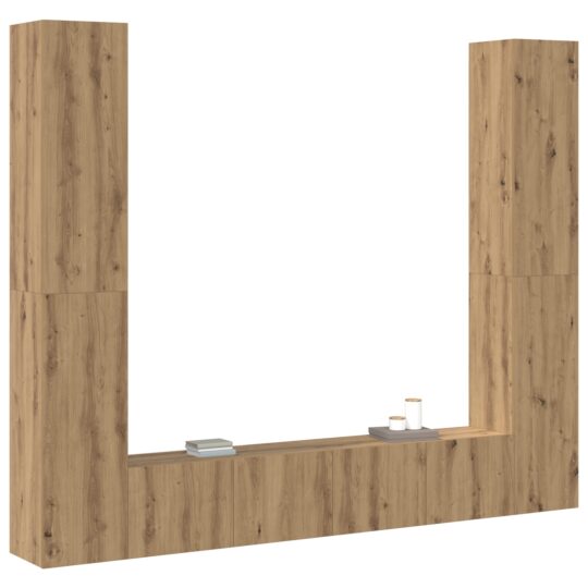 3393449 3 Cabinet TV 6 pcs Maro 221 x 30 x 180 cm Lemn compozit 3393449 3