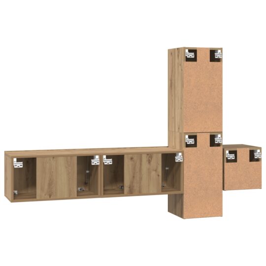 3393482 9 Set comodă TV 5 pcs stejar artizanal 181 x 30 x 120 cm 3393482 9