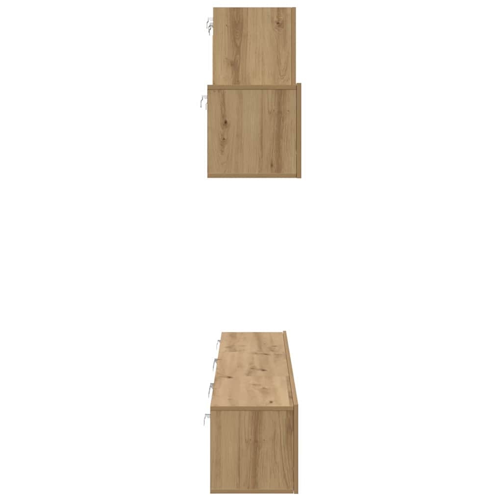 3393488 8 Set comodă TV cu sertar 7 pcs stejar artizanal 60 x 30 x 30 cm Set comodă TV cu sertar 7 pcs stejar artizanal 60 x 30 x 30 cm - imagine 8