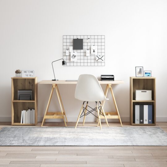 Set comodă TV 2 pcs Stejar Artizanal Lemn compozit