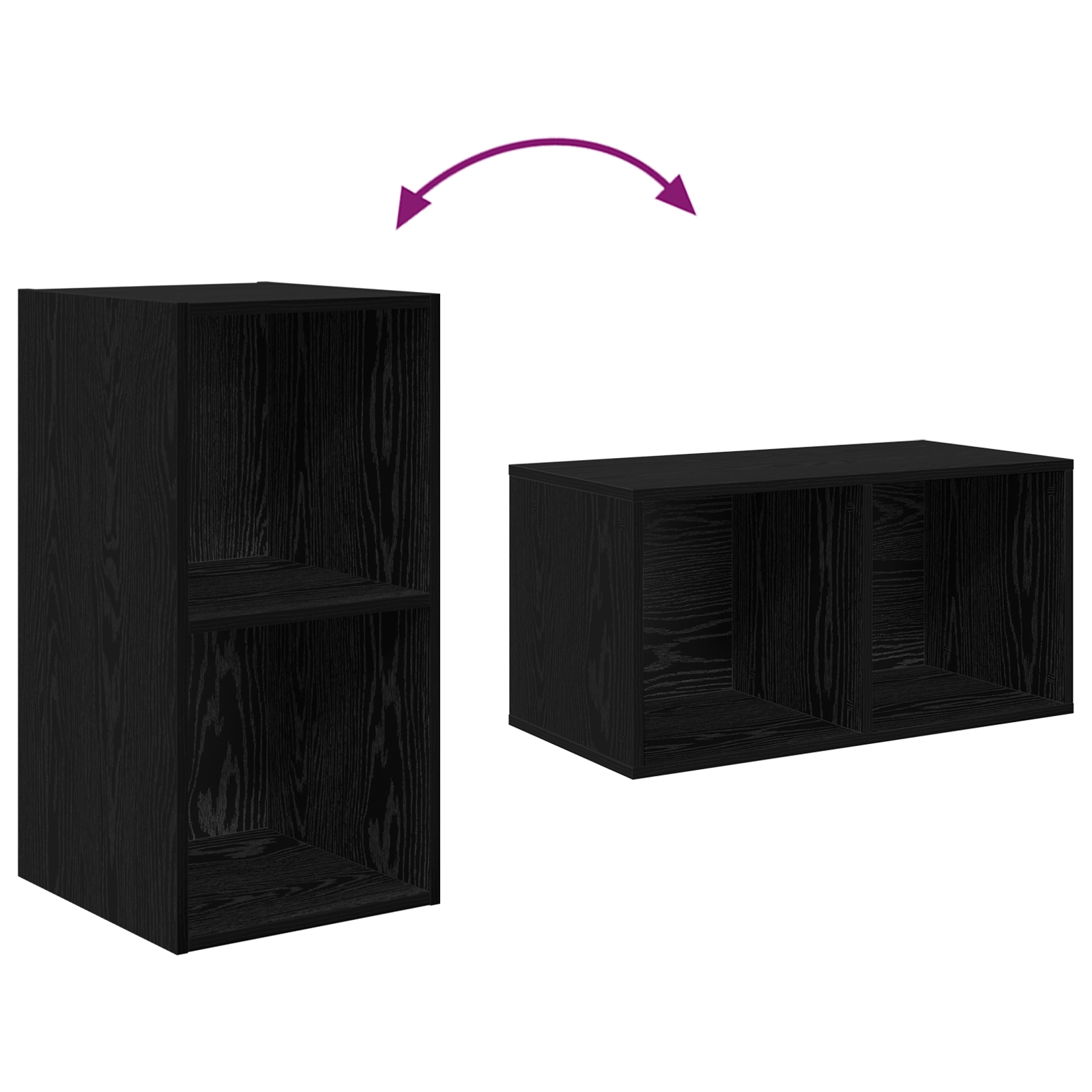 3393532 8 Dulap pentru TV pe Perete 4 pcs Stejar negru 37 x 37 x 72 cm Dulap pentru TV pe Perete 4 pcs Stejar negru 37 x 37 x 72 cm - imagine 8