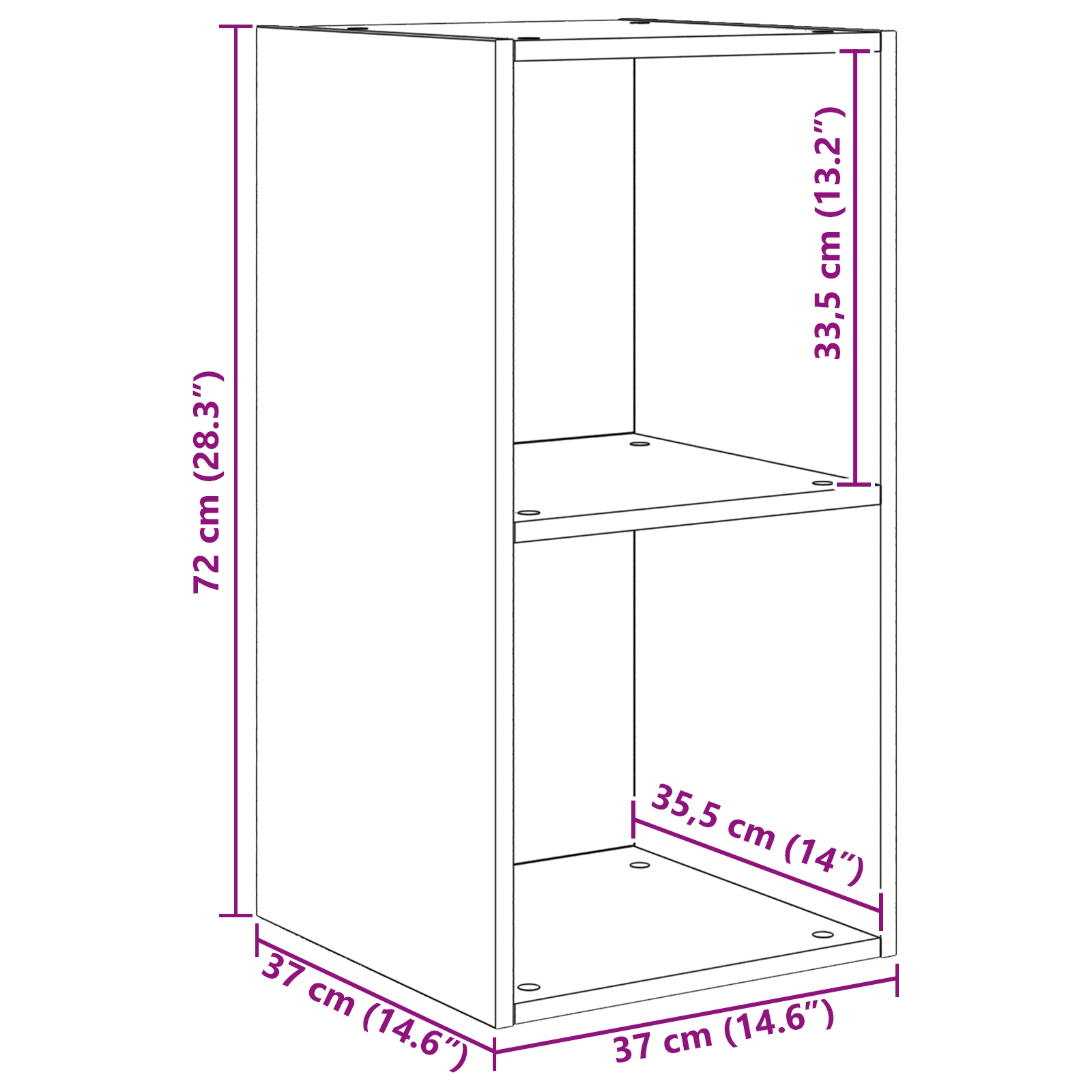 3393532 9 Dulap pentru TV pe Perete 4 pcs Stejar negru 37 x 37 x 72 cm Dulap pentru TV pe Perete 4 pcs Stejar negru 37 x 37 x 72 cm - imagine 9