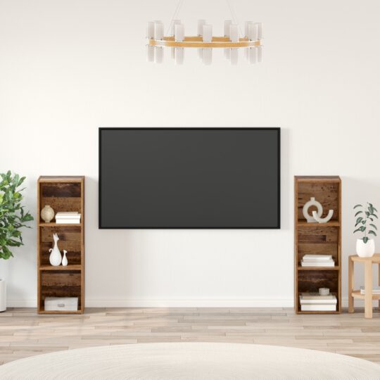 Set comodă TV 2 pcs Lemn vechi 107 x 35 x 37 cm Lemn compozit