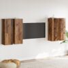 3393567 1 Set Dulapuri TV Pe perete 4 pcs Lemn vechi 30.5 x 30 x 90 cm 3393567 1