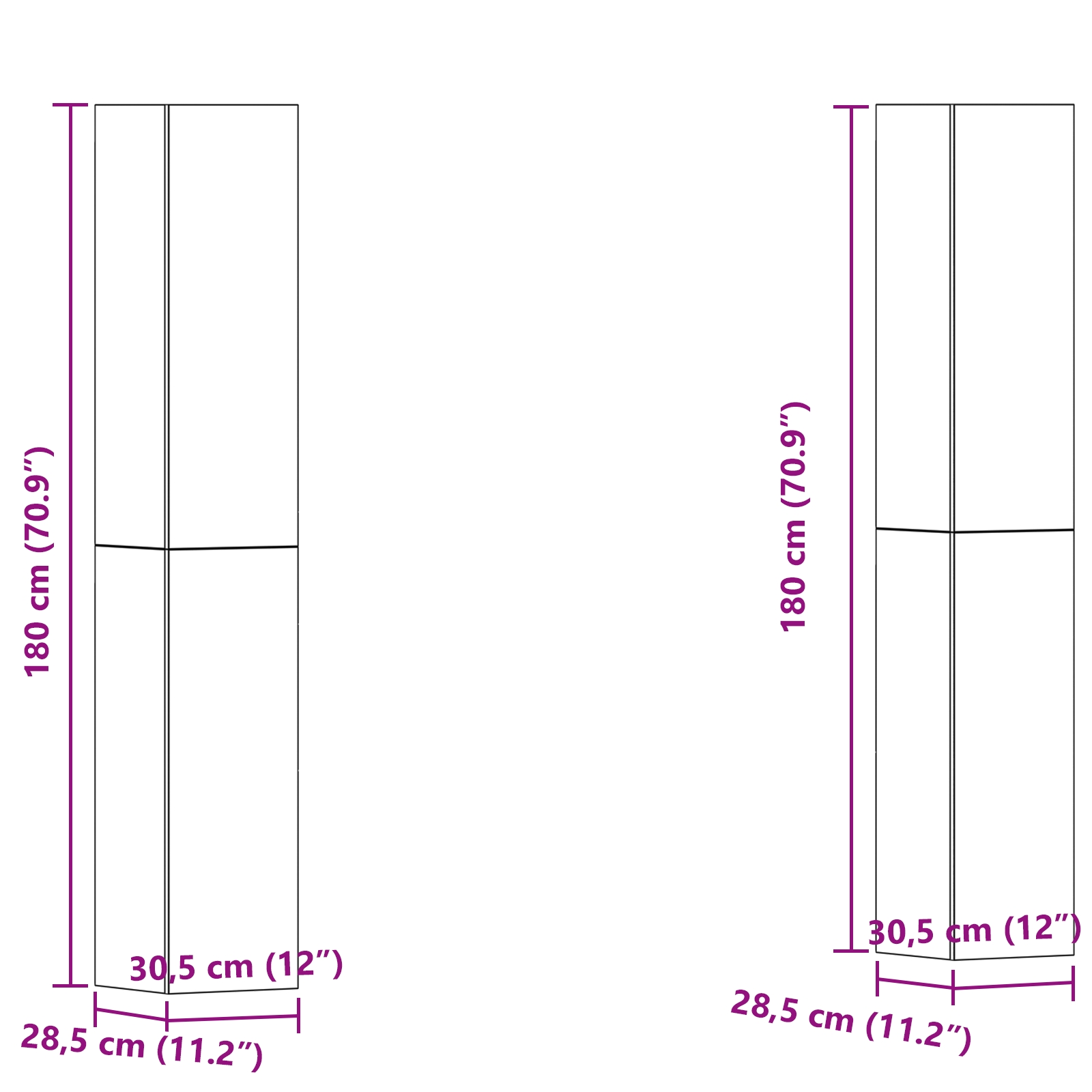 3393568 11 Set Dulapuri TV Pe perete 4 pcs Stejar negru 30.5 x 30 x 90 cm Set Dulapuri TV Pe perete 4 pcs Stejar negru 30.5 x 30 x 90 cm - imagine 11